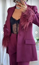 Burgundy Zara Anzug Neu mit