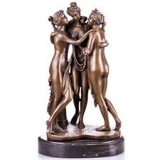 Bronzefigur Skulptur "Die drei Grazien" nach Canova Bronze Figur Statue Antik