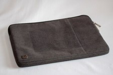 schlanke Notebooktasche für 13"-Notebooks, weich geplostert, Außenfach, grau