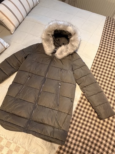 Dkny faux fur trim hooded - dkny,