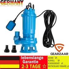 1500W 1.5kW Fäkalienpumpe Schmutzwasserpumpe Abwasserpumpe 24000 L/h 230V