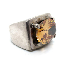 XXL Designer Ring 925 Sterling Silber Citrin BIG FAT Silver Jewelry Statement