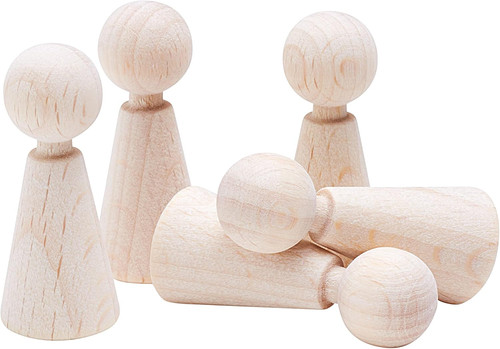 Stk figurenkegel aus holz - 5,
