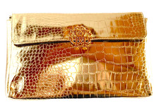 Roberto Cavalli Parfum - Gold Clutch Bag crocodile Makeup Beauty - Tiktok Chic