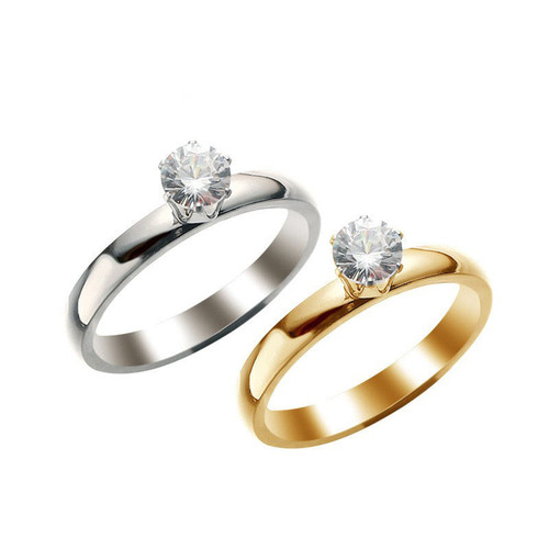 Edelstahl verlobungsring gold - verlobungsring,