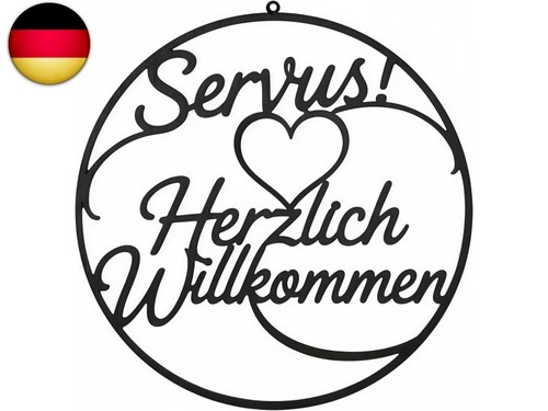 Herzlich willkommen schild - herzlich,