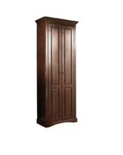 Dielenschrank Kiefer massiv dunkel gebeizt Kolonialstil Holz Garderobenschrank