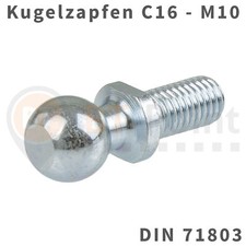 Kugelzapfen 16mm M10 DIN 71803