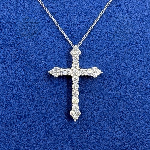 10k weißgold diamant kruzifix - weißgold,