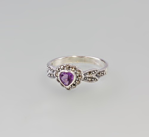 Silber ring amethyst - silber,
