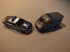 2 siku Polizeiauto BMW 545i und Mercedes Bus