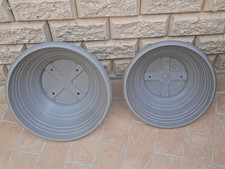 2 Pflanzschalen rund - Kunststoff - grau - Durchmesser 40 und 45 cm -