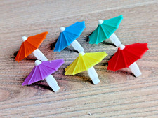 6x Glasmarkierer Cocktail Glas Schirmchen. Rotwein Rand Marker. Party Trinken