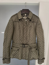 Burberry London Gesteppte Trenchjacke Olivgrün Steppjacke Übergangsjacke Damen