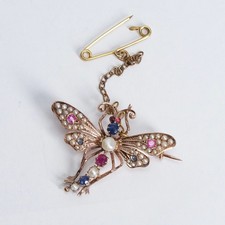 Antike Schmetterling Brosche