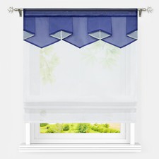 Raffrollo Voile Raffgardinen Küche Gardinen mit Tunnelzug Fenstervorhang Modern