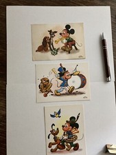 3  x Disney Postkarte Micky