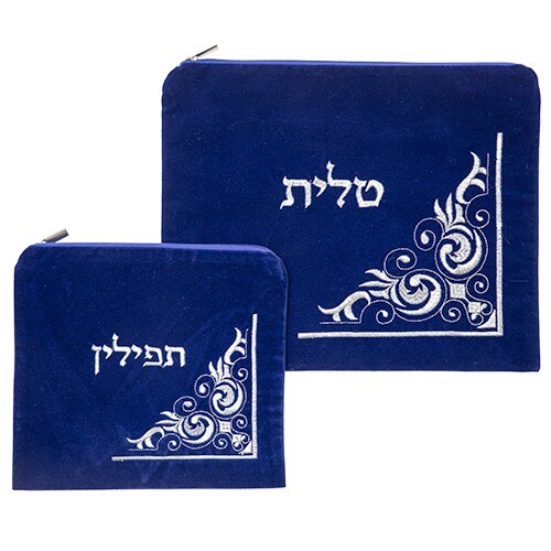 Hellblau samt tallit tallis - hellblau,