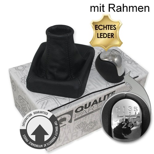 Leder schaltknauf chrom - schaltknauf,