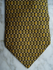 KURT KÖLLN Designer Krawatte 100% Seide # SCHWARZ/GELB/GOLD/TOP MUSTER #