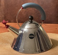 Alessi Wasserkessel Edelstahl Michael Graves Flöte Vogel Flötenkessel