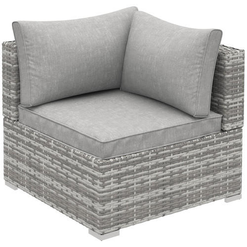 Rattan ecksofa stuhl - stuhl, hellgrau