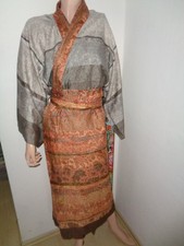 Kimono Bassetti -100 % Baumwolle,  L/XL Mako Satin Morgenmantel edel neu
