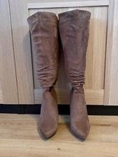 Geraffte Winterstiefel, gefüttert, Braun, Gr. 37, Neu, ungetragen