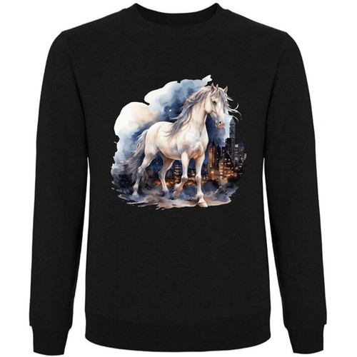 Sweatshirt schwarz pferde - schwarz,