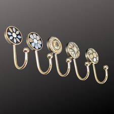 Messing Wandhaken Perlmutt