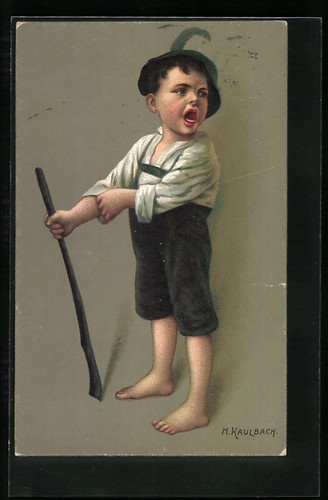 Künstler hermann kaulbach - künstler-ak,