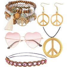 Hippie Kostüm Set 5-teilig