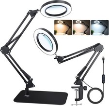 Tischlupe mit Beleuchtung