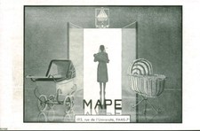 Alte Reklame Kinderwagen Wiege