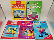 ? Konvolut: 5 Stück BASTELHEFTE  Windowcolor: Tiermotive & Fenstermotive 1990er