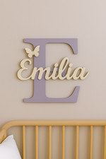 Personalisierte Namensschild Holz L – 40 cm – Personalisierte Wanddeko Babyzimme
