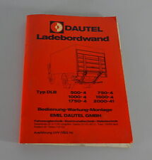 Betriebsanleitung / Handbuch Dautel Ladebordwand Typ DLB Stand 10/1983