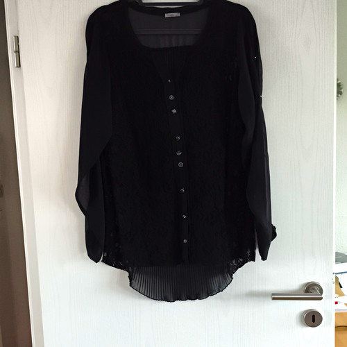 Tredy tunika bluse - schwarz, gr
