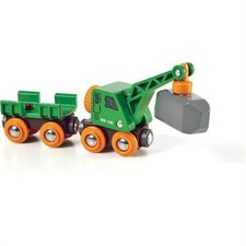 Brio 33698 - Grüner Kranwagen
