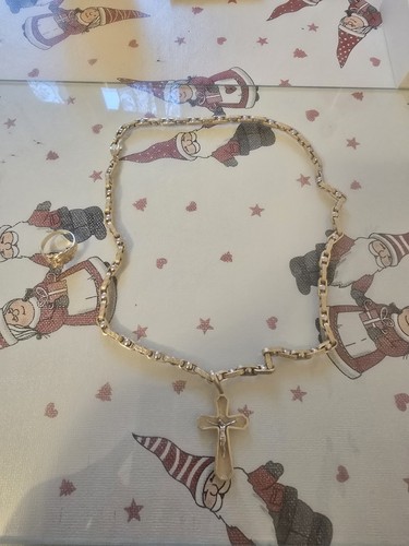 Goldkette mit kreuz - goldkette,