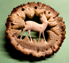 Alter Trachtenschmuck aus Hirschhorn - sehr fein gearbeitet - ohne Beschädigung