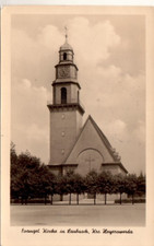 Postkarte :  LAUBUSCH  bei  HOYERSWERDA - Kirche ; ca. 1955