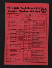 BIELEFELD, Preisliste 1938