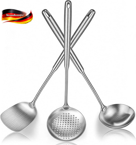 Wok utensilien set tlg - utensilien, 3-tlg