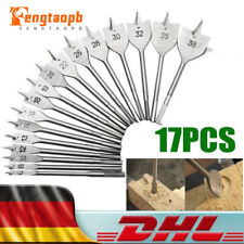 17 Holzbohrer Flachholzbohrer Flachfräsbohrer Set 6-38mm Satz Flachfräser Bohrer