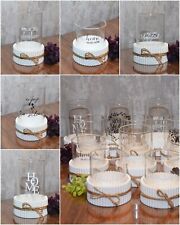 Windlicht weiß Kerzengläser Kerzenhalter Teelichthalter Geschenkset Muttertag