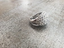 Edelstahlring LR mit Glaskristallsteinen in Edler Schmuckbox