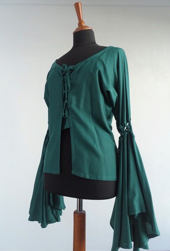 Green lace wide sleeve - wide,