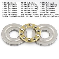 Axial Axiallager Kugellager Drucklager F2-6M - F12-23M 2 - 12 mm Welle All Sizes