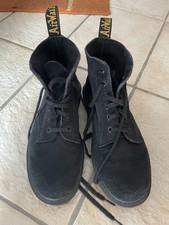 Dr Martens 101 Mono Velours Schwarz , Gr. 39, 6 Loch, Guter Zustand